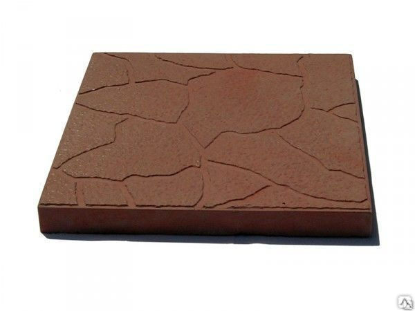 Тротуарная плитка Тучка 300х300х45 цвет коричневый