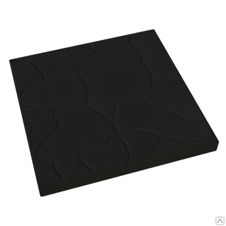 Тротуарная плитка Тучка 300х300х45 цвет чёрный