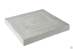 Тротуарная плитка Квадрат Греция 500х500х60 цвет серый