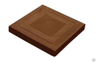 Тротуарная плитка Квадрат Греция 500х500х60 цвет коричневый #1