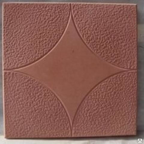 Тротуарная плитка Звезда 300х300х30 цвет коричневый