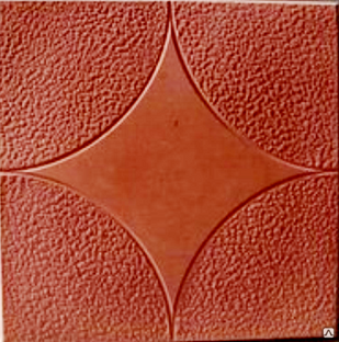Тротуарная плитка Звезда 300х300х30 цвет красный