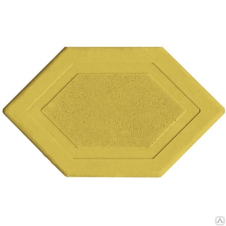 Тротуарная плитка Мозайка шестиугольная 235х140х45 цвет жёлтый