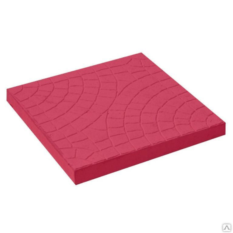 Тротуарная плитка Паутинка 300х300х30 цвет красный