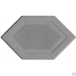 Тротуарная плитка Мозайка шестиугольная 235х140х45 цвет серый 