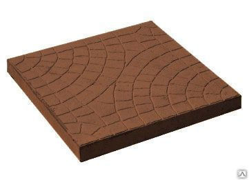 Тротуарная плитка Паутинка 300х300х30 цвет коричневый