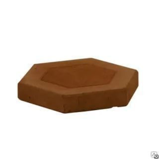 Тротуарная плитка Мозайка шестиугольная 235х140х45 цвет коричневый