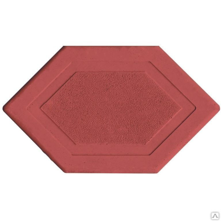Тротуарная плитка Мозайка шестиугольная 235х140х45 цвет красный