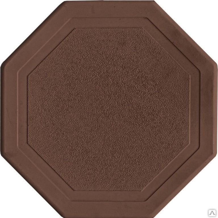 Тротуарная плитка Мозайка 8-угольник 240х240х45 цвет коричневый
