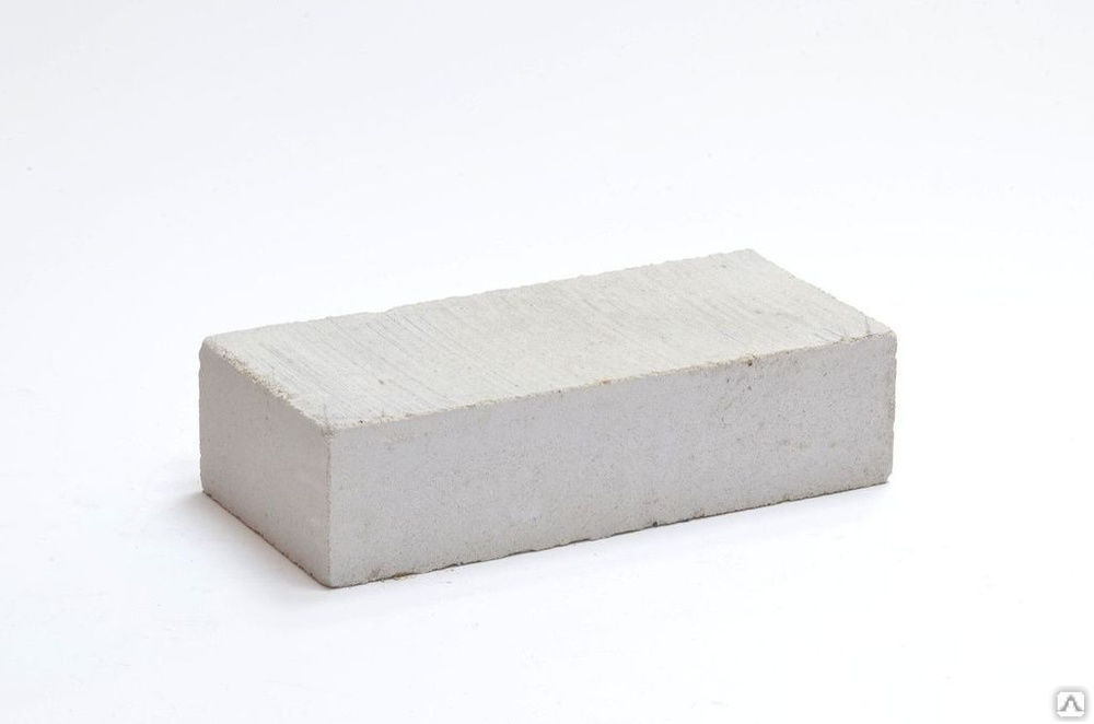 Кирпич бетонный полуторный 250х120х88 мм М75 цвет белый