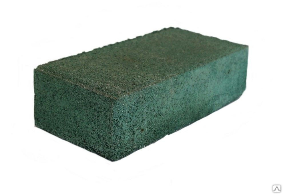Кирпич бетонный полуторный 250х120х88 мм М300 цвет зелёный