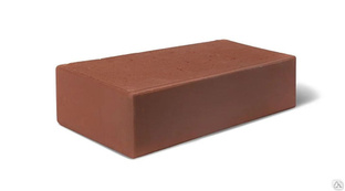 Кирпич бетонный одинарный 250х120х65 мм М50 цвет коричневый 