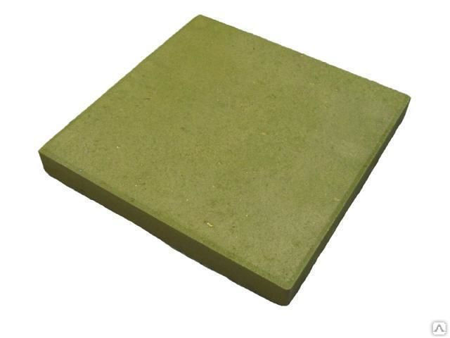 Тротуарная плитка Гладкая 300х300х30 цвет зелёный
