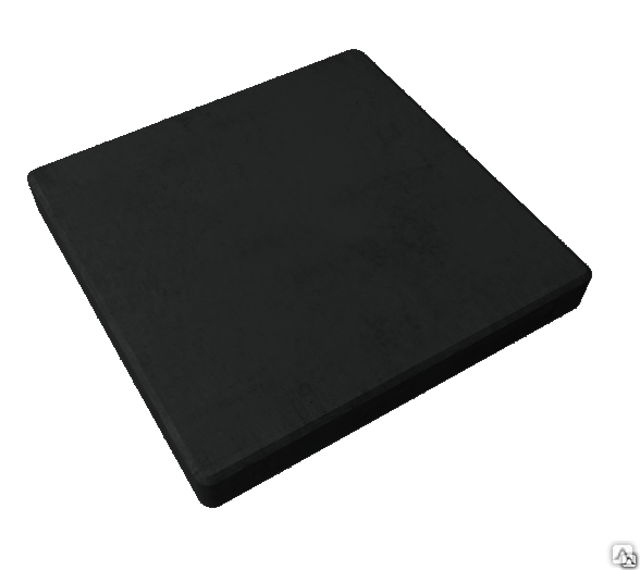 Тротуарная плитка Гладкая 500х500х50 цвет чёрный