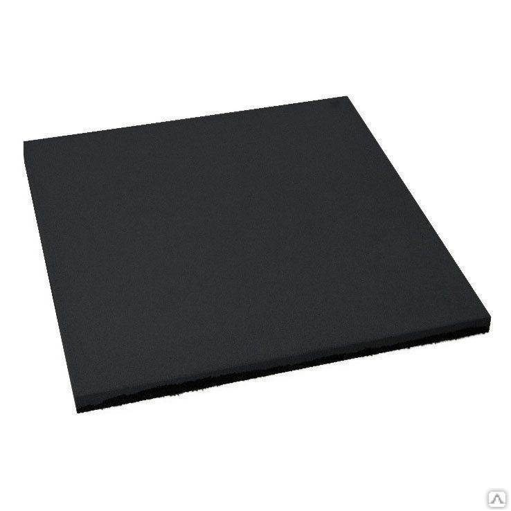 Тротуарная плитка Квадрат Греция 500х500х60 цвет чёрный