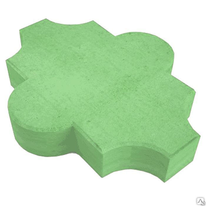 Тротуарная плитка Клевер 260х220х40 цвет зелёный