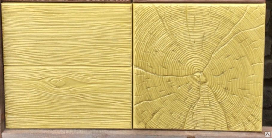 Тротуарная плитка Две доски 300х300х50 цвет жёлтый