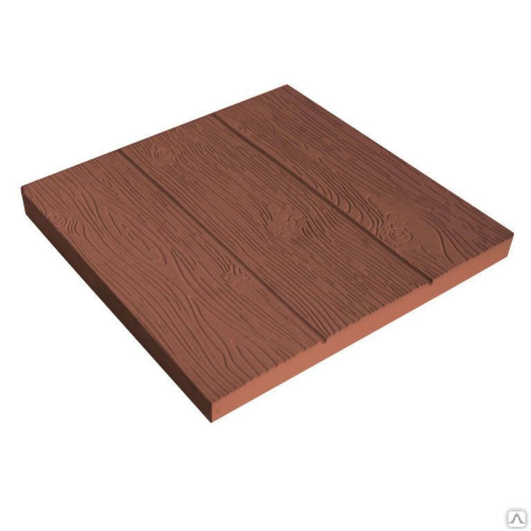 Тротуарная плитка Две доски 300х300х30 цвет коричневый