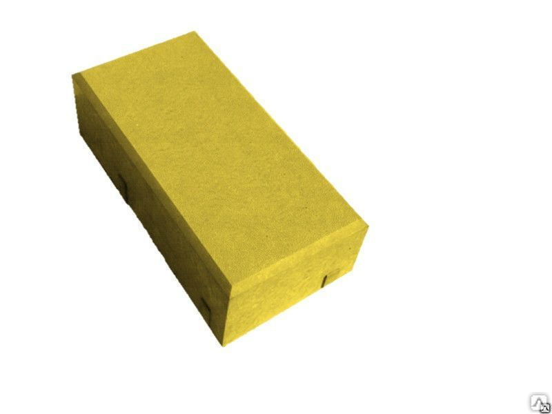 Тротуарная плитка Кирпич 100х200х55 цвет жёлтый