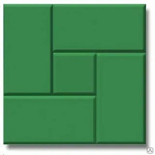 Тротуарная плитка Калифорния 300х300х50 цвет зелёный