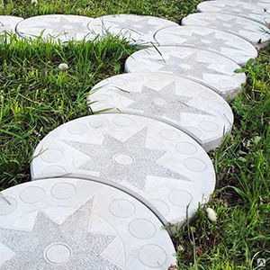 Тротуарная плитка Коло полукруг 500х45 цвет белый