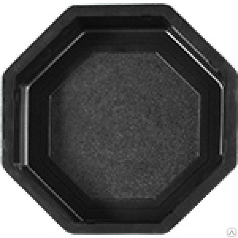 Тротуарная плитка Мозайка 8-угольник 240х240х45 цвет чёрный