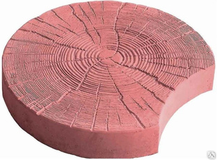 Тротуарная плитка Пенек дерева цвет красный