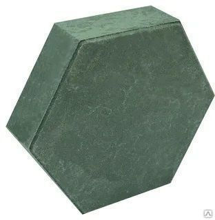 Тротуарная плитка Мозайка шестиугольная 235х140х45 цвет зелёный