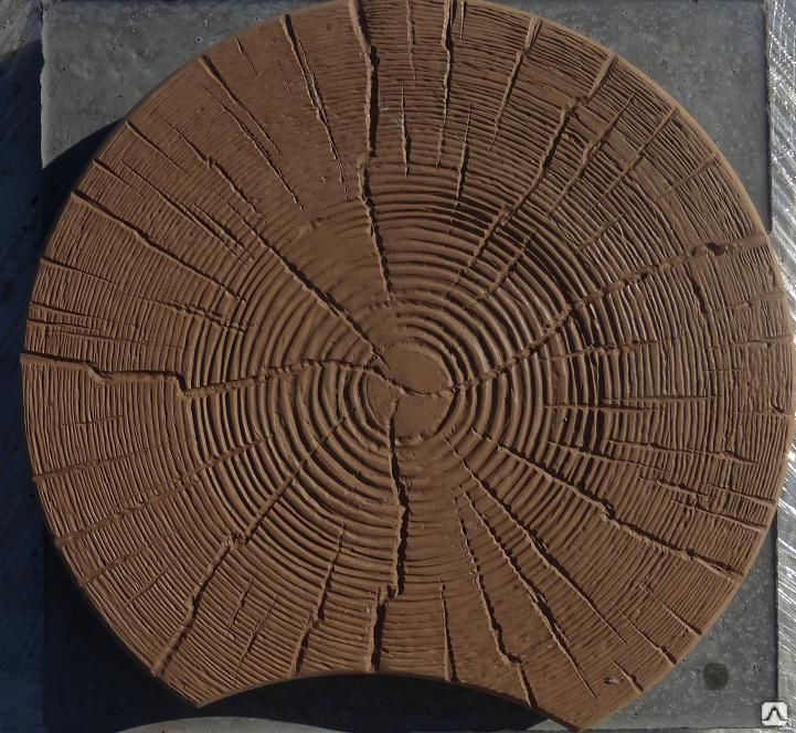Тротуарная плитка Пенек дерева цвет коричневый