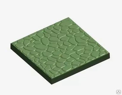 Тротуарная плитка Мелкая галька 300х300х30 цвет зелёный
