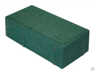 Тротуарная плитка Питер Прямоугольный 200х100х45 цвет зелёный