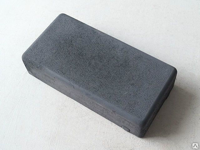 Тротуарная плитка Питер Прямоугольный 200х100х45 цвет чёрный