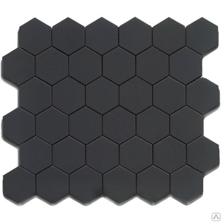 Тротуарная плитка Шестигранник 235х265х40 цвет чёрный