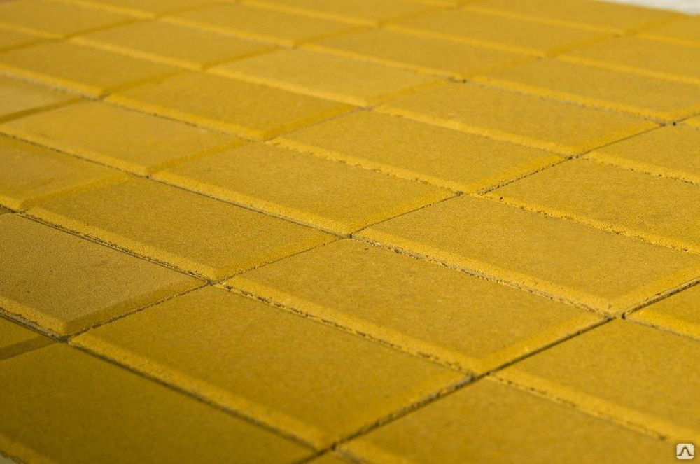 Тротуарная плитка Брук 235х115х55 цвет жёлтый