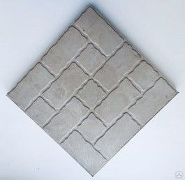 Плитка тротуарная полимерпесчаная 330х330х35 цвет серый