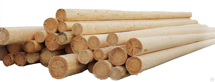 Опора ЛЭП деревянная пропитанная 9,5 м диаметр 18-20 см