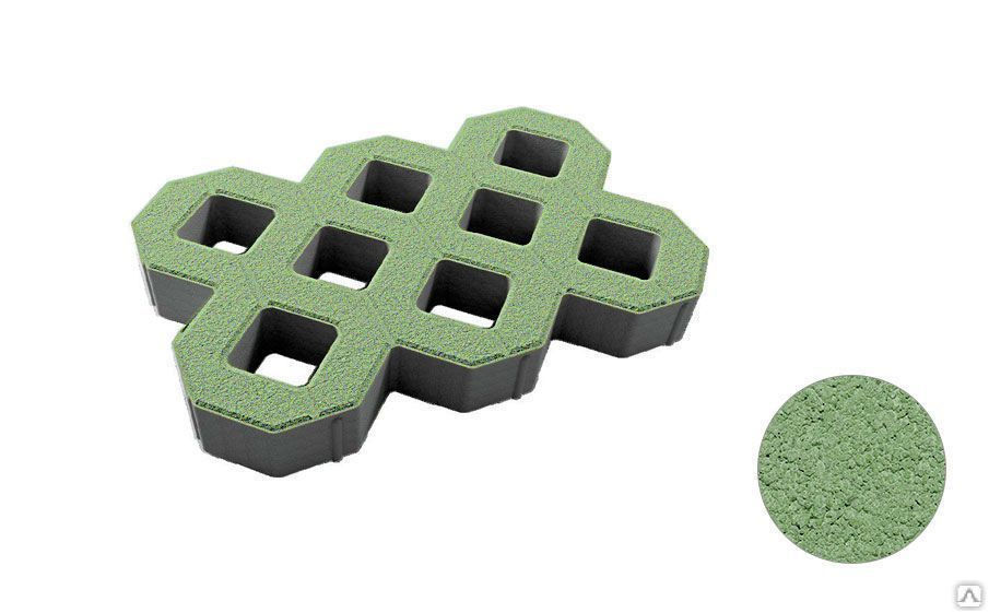 Газонная решетка Соты 8 ячеек 600х400х100 мм цвет зелёный