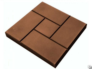 Тротуарная плитка Калифорния 300х300х50 цвет коричневый 
