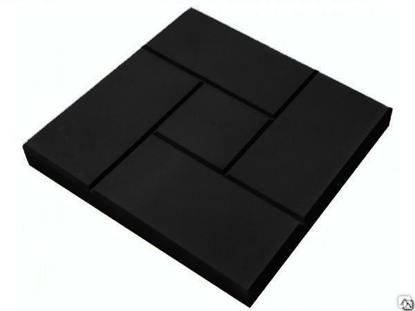 Тротуарная плитка Калифорния 300х300х50 цвет чёрный