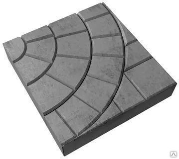 Тротуарная плитка Колодец 300х300х30 цвет чёрный
