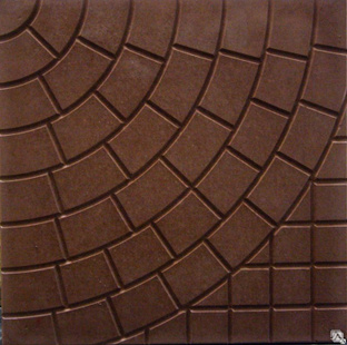 Тротуарная плитка Колодец 300х300х30 цвет коричневый