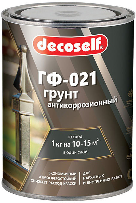ДЕКОСЕЛФ грунтовка ГФ-021 красно-коричневая (0,9л) / DECOSELF грунт антикор